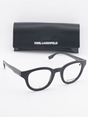 Karl Lagerfeld KL6177 001 Round 47mm Eyeglasses - Black